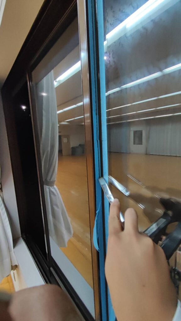 山陽小野田市 透明ガラス交換後