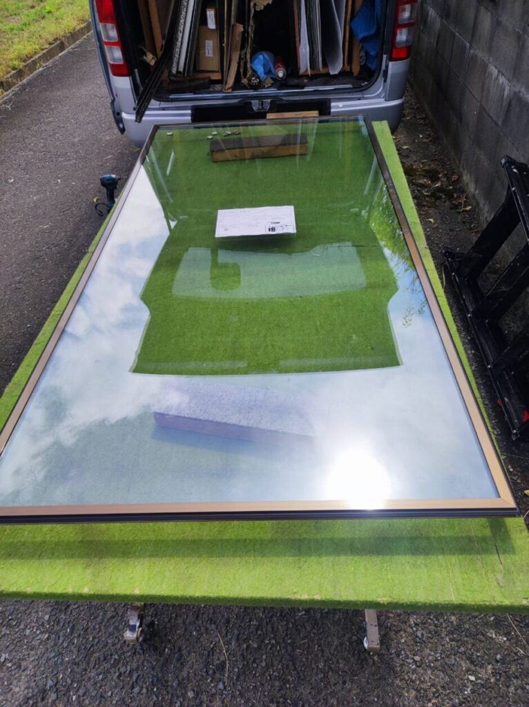 防府市のアタッチメント付きペアガラス交換後