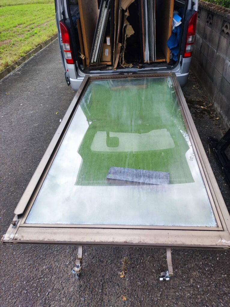 防府市のアタッチメント付きペアガラス交換前