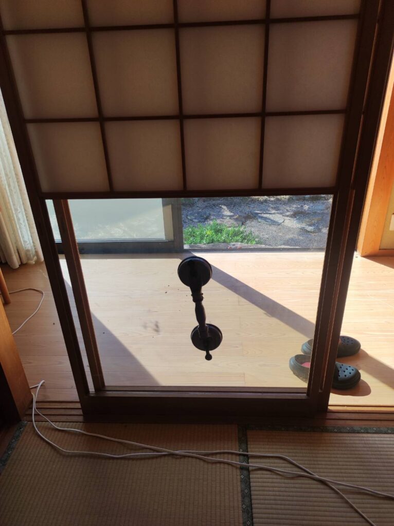 防府市の障子ガラス交換後