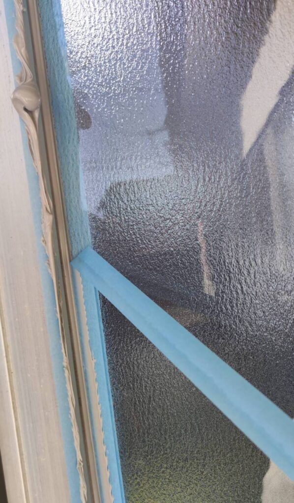 防府市三田尻の店舗ドアガラス交換修理 仕上げ後